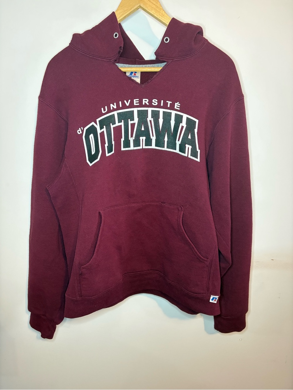 Russell Athletic Maroon 'Université d’Ottawa' Pullover Hoodie